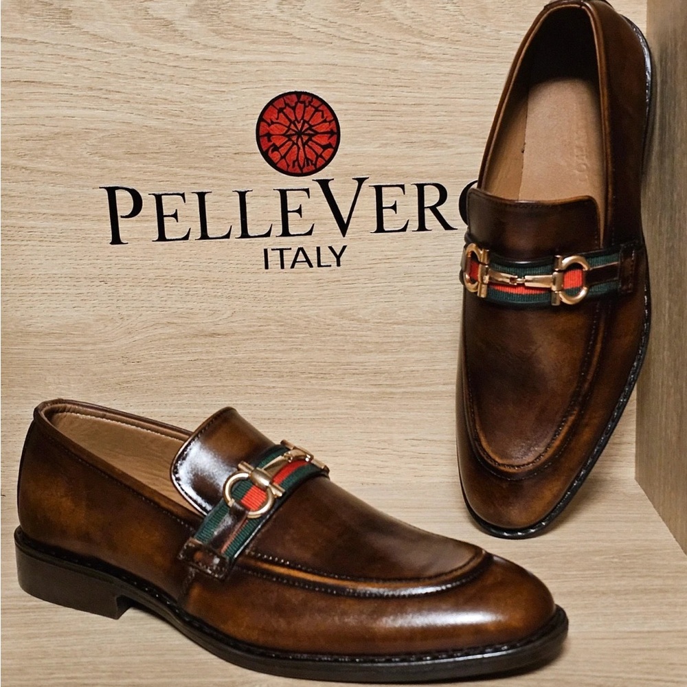 Men's Brown Leather Loafers